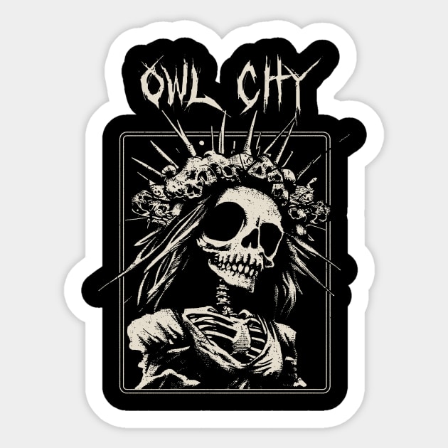 owl city spooky bride Sticker by hex pixel